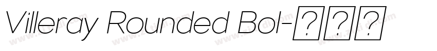 Villeray Rounded Bol字体转换